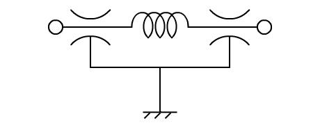 貫通形EMIフィルタ（ねじ式）　FTPシリーズ等価回路イメージ